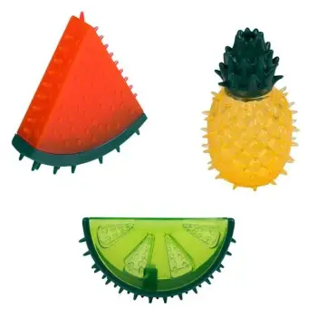 Lodër qeni me formë frutash shalqi, limon, ananas me tinguj