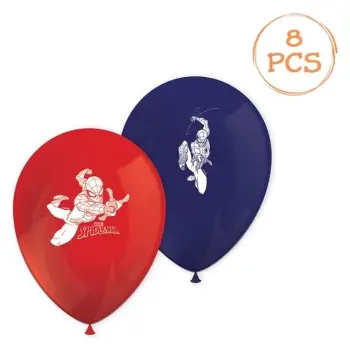Tullumbace për festa, blu dhe të kuqe me dizajn Spiderman 28cm - 8 copë