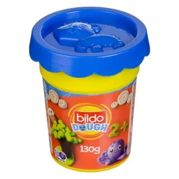 Plastelinë blu "Bildo DOH" me dizajn kafshësh në kapak 130g