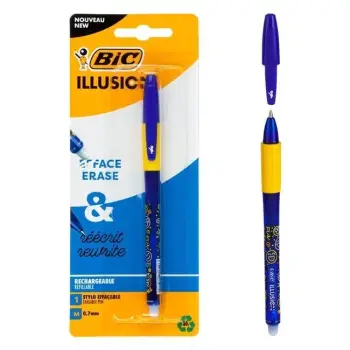 Stilolaps me gomë me bojë blu BIC Illusion 0.7 mm
