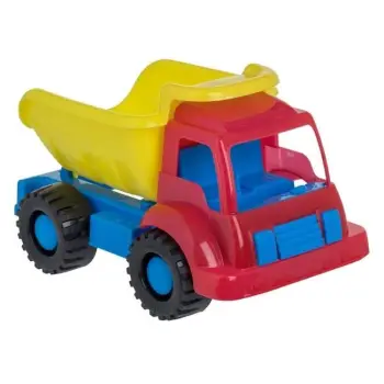 Kamion lodër ngjyrë e kuqe, blu, e verdhë 19cm
