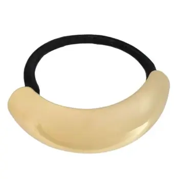 Lidhëse flokësh me unazë, ngjyrë gold 6 cm