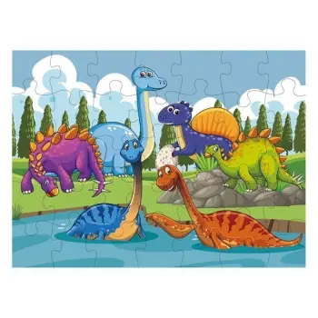 Puzzle me Dinosaur në liqen (35 pjesë)