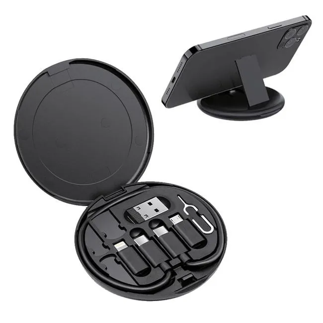 Set udhëtimi me adaptorë dhe mbajtëse telefoni 3 në 1 Ø8cm - 1