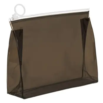 Çantë tualeti kafe transparente me zinxhir 20x5x15cm