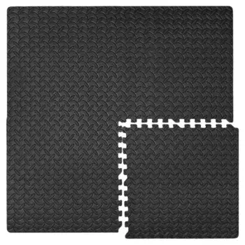 Set puzzle për dysheme ngjyrë e zezë 61.5x61.5cm - 4 copë