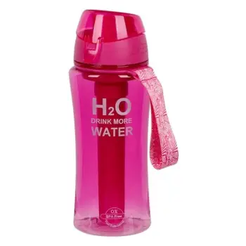 Shishe uji plastike rozë me pjesë plastike për akull 480ml