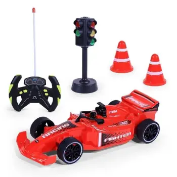 Makinë garash Formula F1 e kuqe me dritë dhe tinguj 1:20