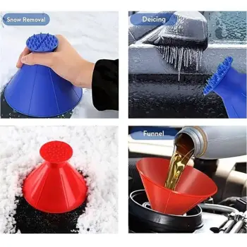 Aksesor pastrues makine për borë 2 në 1 plastike blu e kuqe 14x10.5cm