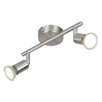 Ndriçues për mur dhe tavan silver me 2 llampa 5W 25x9.5cm