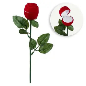 Kuti unaze e kuqe në formë trëndafili 25cm