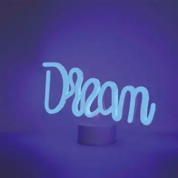 Tabelë tavoline me 90 LED blu neon "Dream" dhe USB 32x17cm
