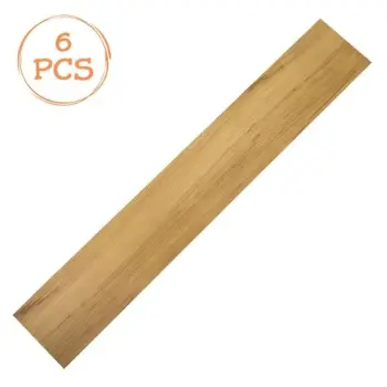Dysheme ngjitëse si parket me ngjyrë druri kafe 91.4x15.2x0.15cm - 6 copë