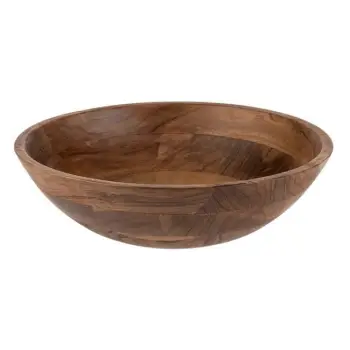 Tas sallate i rrumbullakët dru natyral në ngjyrë kafe Ø29x10.5cm - 3.5L