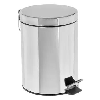 Kosh metalik për tualet, ngjyrë silver 5L