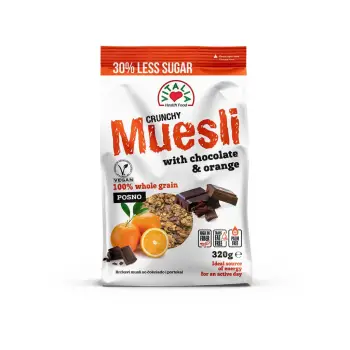 Muesli çokollatë&portokall Vitalia 320gr