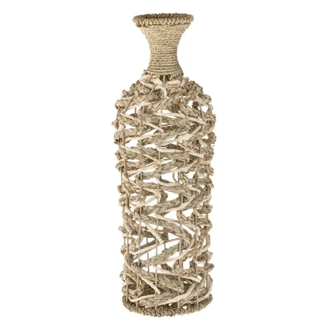 Vazo dekorative e thurur prej kashte Ø18x52 cm - 1