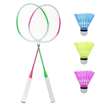 Set raketash badmintoni plastike me topa 66cm - 5 copë