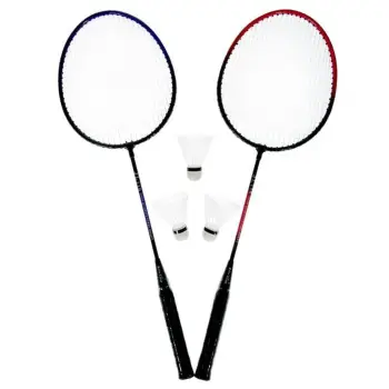 Set me 2 raketa badmintoni plastike me 3 topa 65cm - 5 copë
