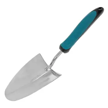 Lopatë kopshti prej çeliku inox, me dorezë ngjyrë zezë/blu 36 cm