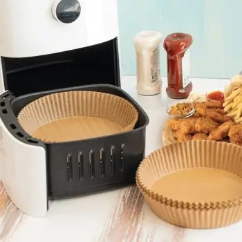 Letër rrumbullake kundër ngjitjes për airfryer Ø20x4.5 cm - 25 copë