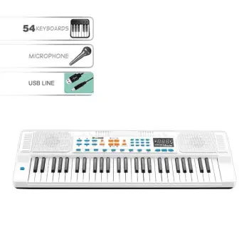 Piano elektronik me 54 tasta, ekran LED dhe mikrofon