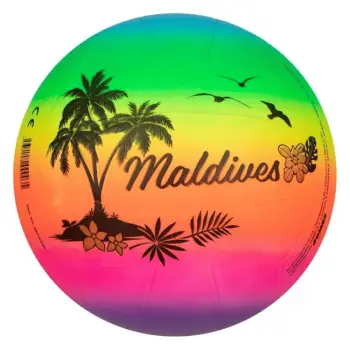 Top plazhi plastik me ngjyra, me shkrim ‘Maldives’ 25 cm