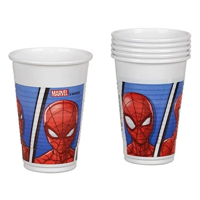 Gota plastike me Spiderman 200ml - 6 copë - 1