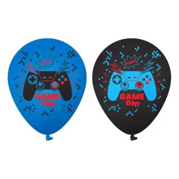 Tullumbace festive me dizajn blu "Game on" 30cm - 10 copë