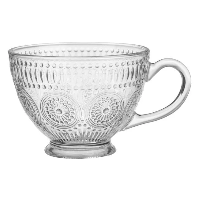 Filxhan qelqi transparent me dizajne të stampuara 370ml - 1