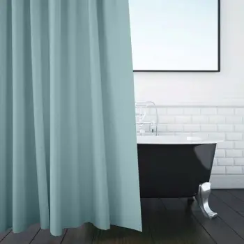 Perde dushi në ngjyrë blu dhe gri 180x200cm