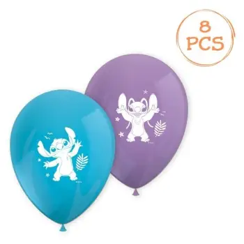 Tullumbace feste Stitch, blu dhe vjollcë 28cm - 8pc