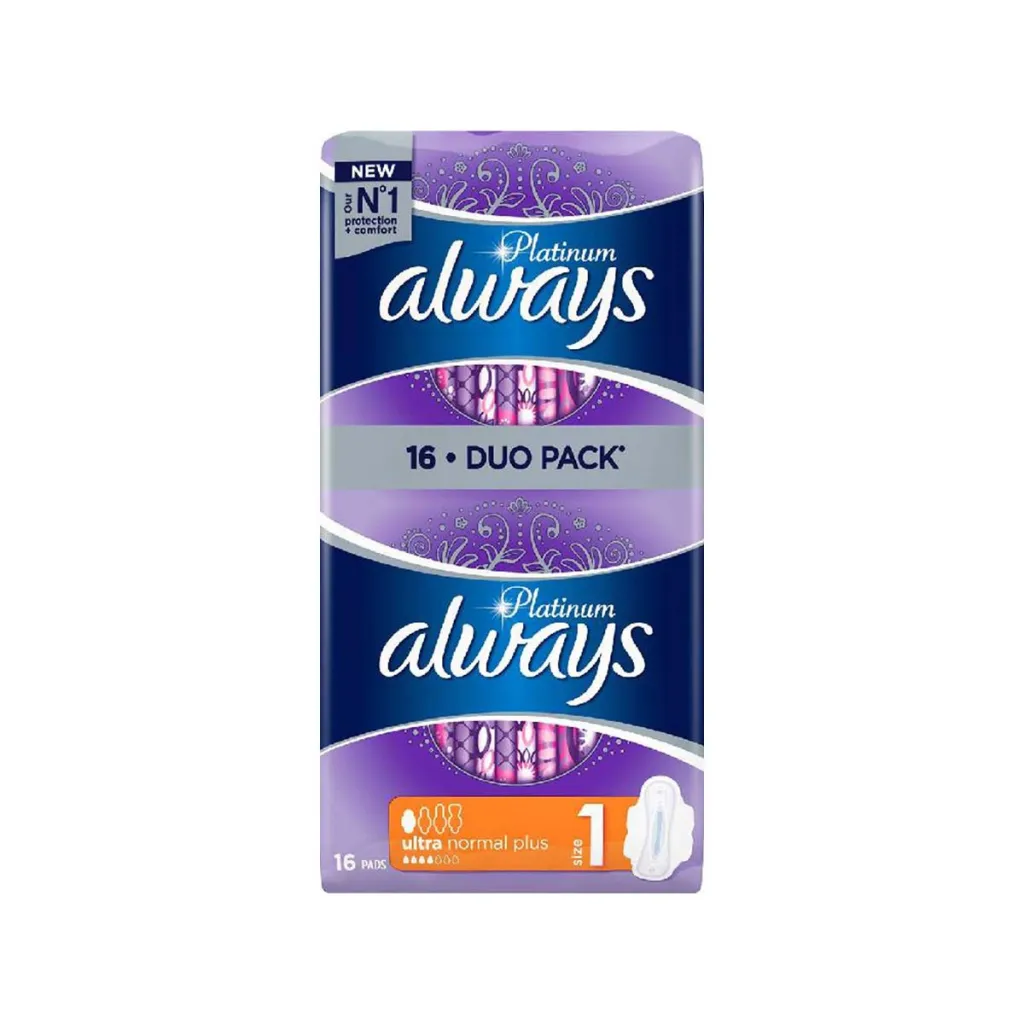 Vata higjienike Always Plat.Normal 16cop - 1