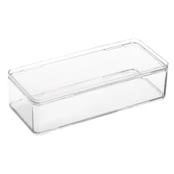 Kuti organizuese plastike transparente e grumbullueshme 21x9x5.5cm
