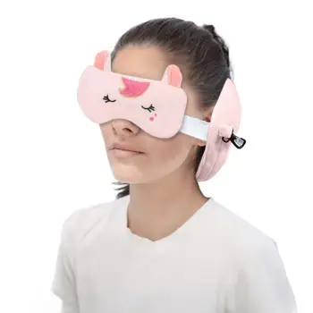 Jastëk udhëtimi Unicorn dhe maskë gjumi