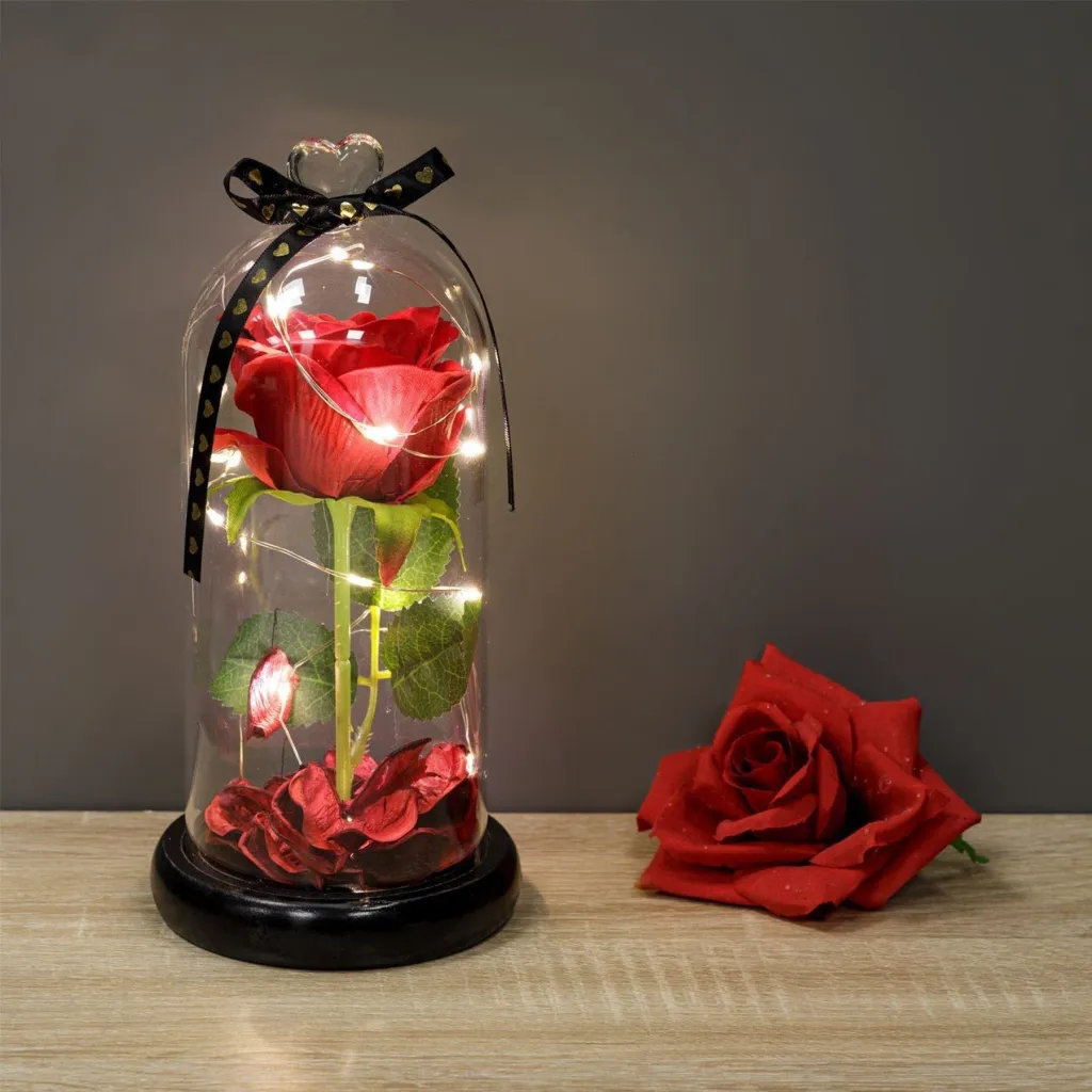 Trëndafil LED dekorative me kupolë Ø11x24cm - 1