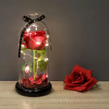 Trëndafil LED dekorative me kupolë Ø11x24cm