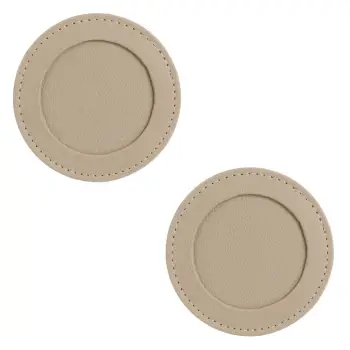Mbajtëse gotash PVC të rrumbullakët ngjyrë taupe 10cm - 2 copë.