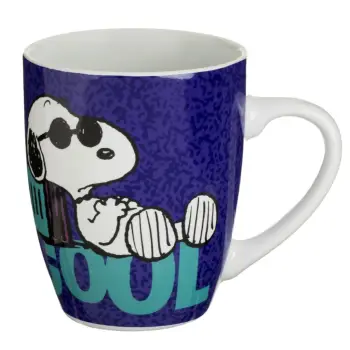Mug porcelani oval ngjyrë vjollcë Snoopy "qëndro i qetë" 350ml