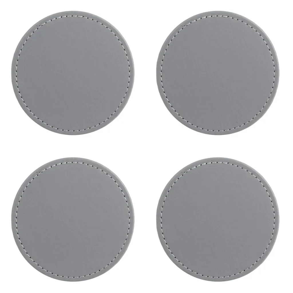 Mbajtëse gotash PVC Rrethore Gri 10cm - 4 copë. - 1