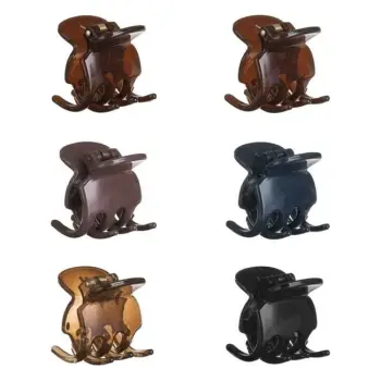 Set me 6 kapëse flokësh me shkëlqim në ngjyra të ndryshme për femra 3.5cm