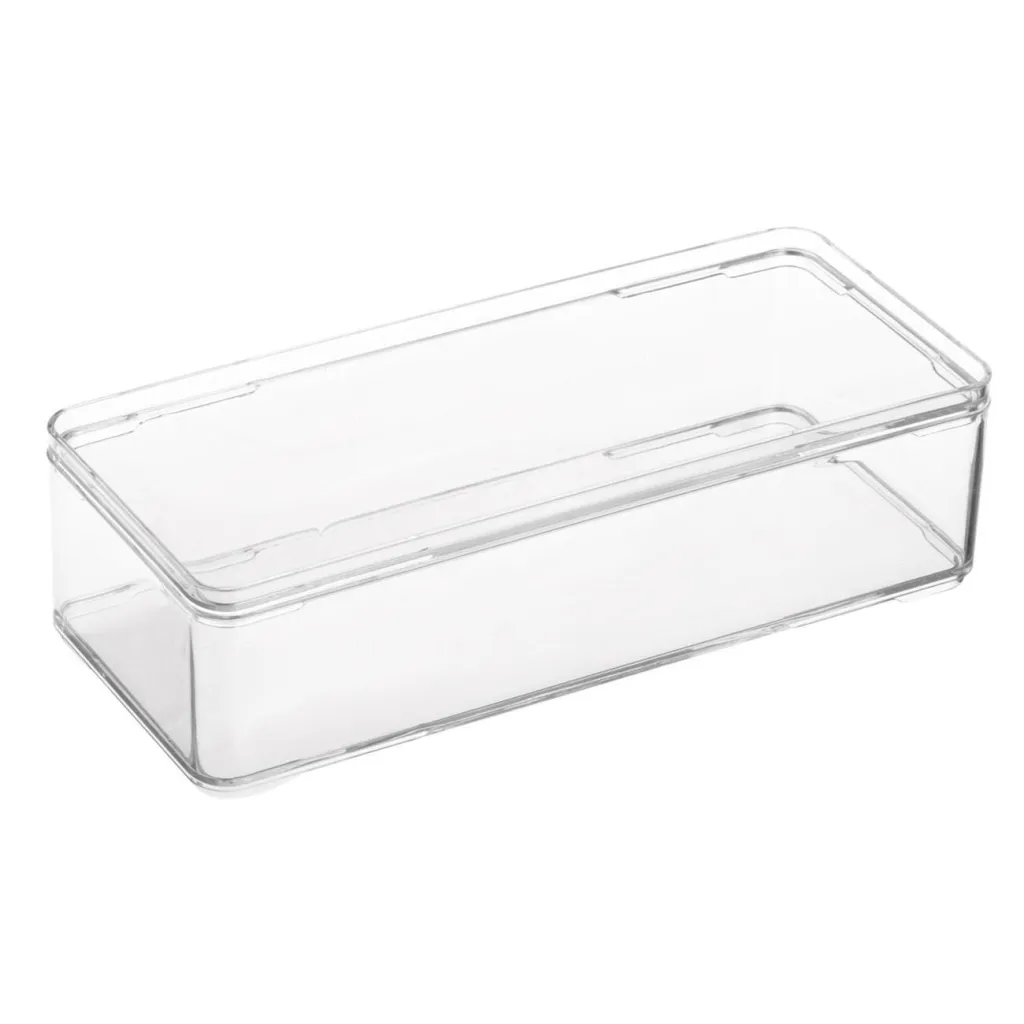 Kuti organizuese plastike transparente e grumbullueshme 21x9x5.5cm - 1