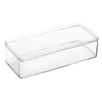 Kuti organizuese plastike transparente e grumbullueshme 21x9x5.5cm