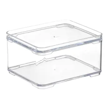Kuti organizuese plastike transparente e grumbullueshme 10x9x5.5cm