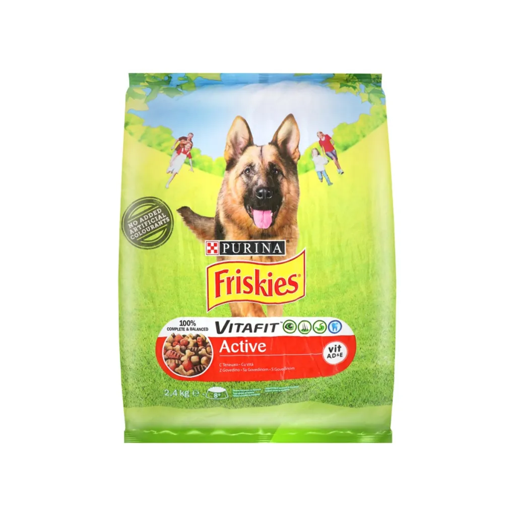 Ushqim qeni me pule aktiv Friskies 2.4kg - 1