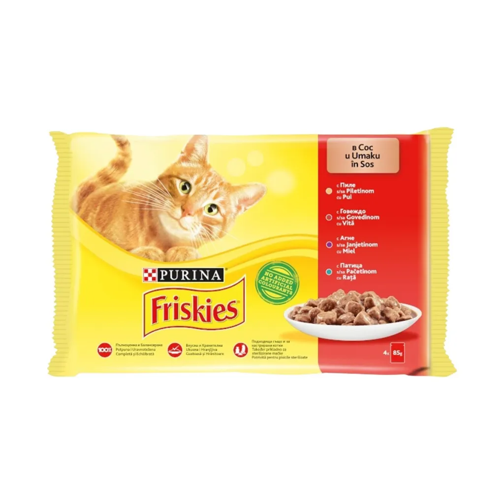 Ushqim mace briket Freskies 4x85g - 1