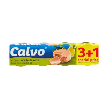 Tuna copeza me vaj ulliri Calvo 4x60gr