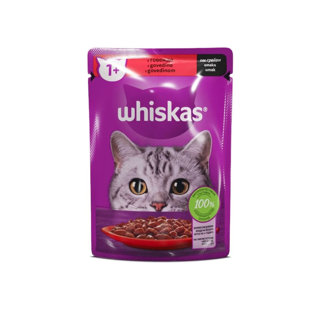 Ushqim mace viçi adult Whiskas 85gr - 1