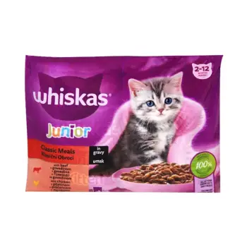 Ushqim mace viçi junior Whiskas 4x85gr