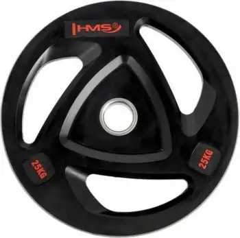 Disk olimpik HMS TOX25, 25kg, veshje gome, i zi